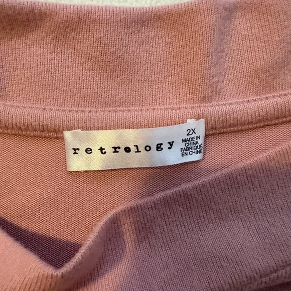 Blush Pink Button-Detail Sweater 2X - Picture 6 of 12